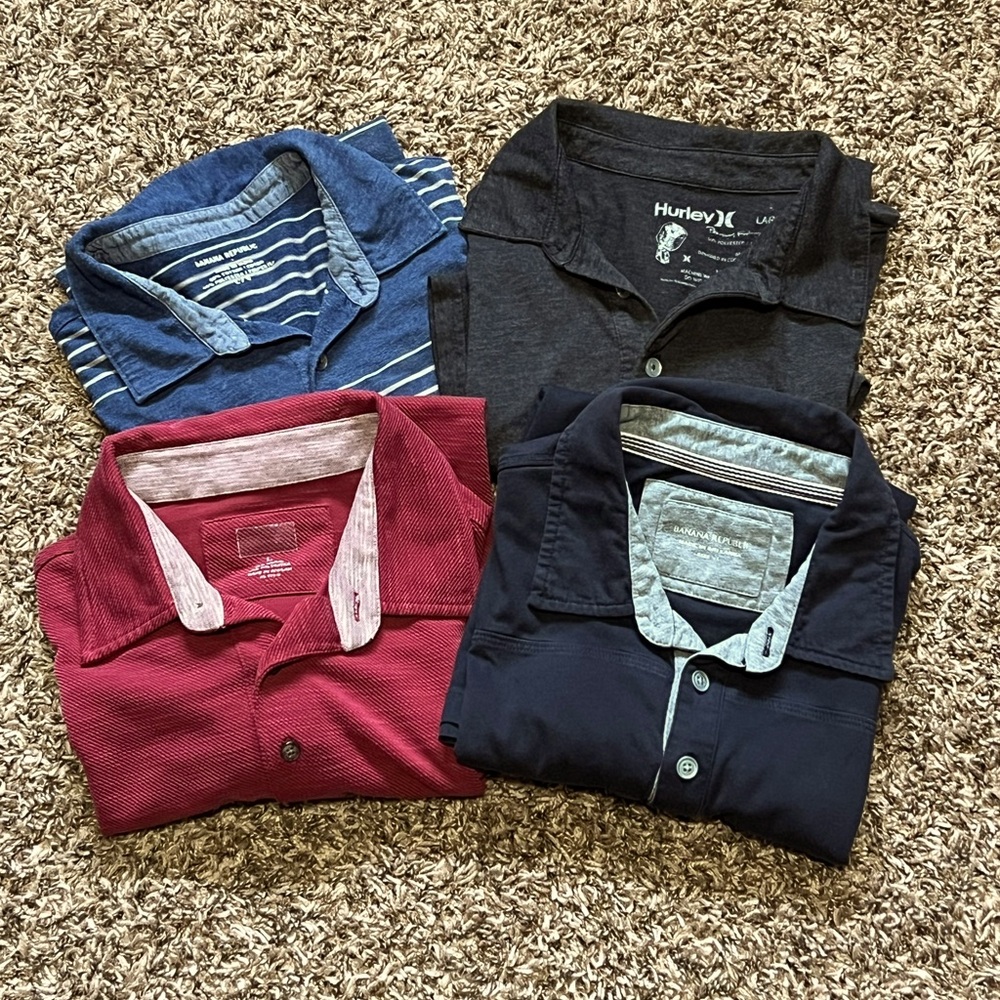 Mens L Polo Bundle of 4